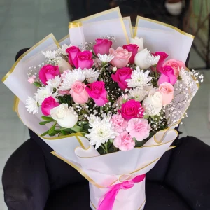 Ramo Mix rosa y blanco