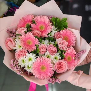 Bouquet rosa pastel mix