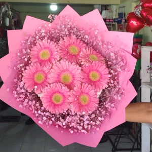 Bouquet gerbera y nube mix