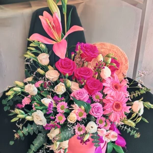 Arreglo floral en base redonda