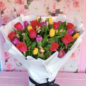 Maxi ramo de tulipanes y rosas