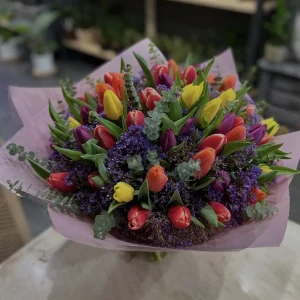 Bouquet de 40 tulipanes mixtos
