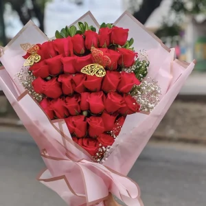 Ramo de 36 rosas en una vista