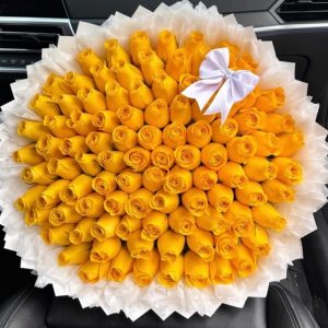 Maxi ramo de 100 rosas amarillas